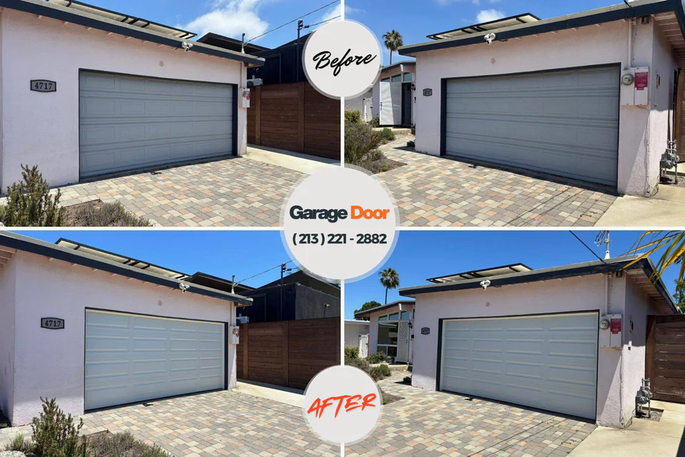 Before and after: garage door repair Toftrees, PA